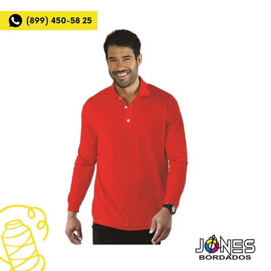 Playera Tipo Polo Manga Larga ULTRADRY